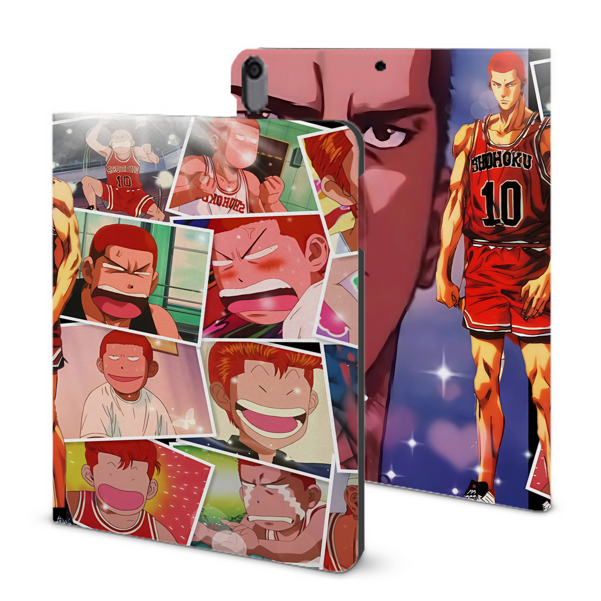 （画像用） SLAM DUNK／スラムダンク IPad ケース ブック型 PUレザー TPU 耐衝撃 軽量 薄型 ペン収納なし 全面保護 IPad 各モデル対応